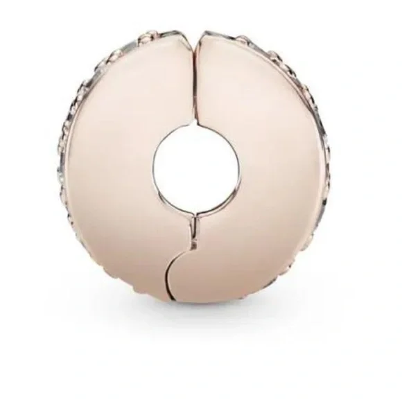 Bundle pcs Retired Pandora CZ Bling Rose Pave Clip Charm Safety